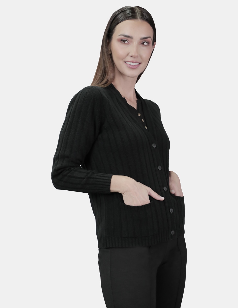Suéter cuello v para mujer 4
