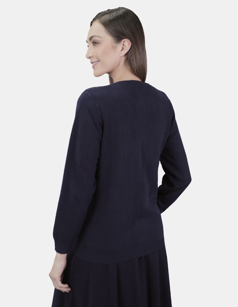 Suéter cuello redondo para mujer 2