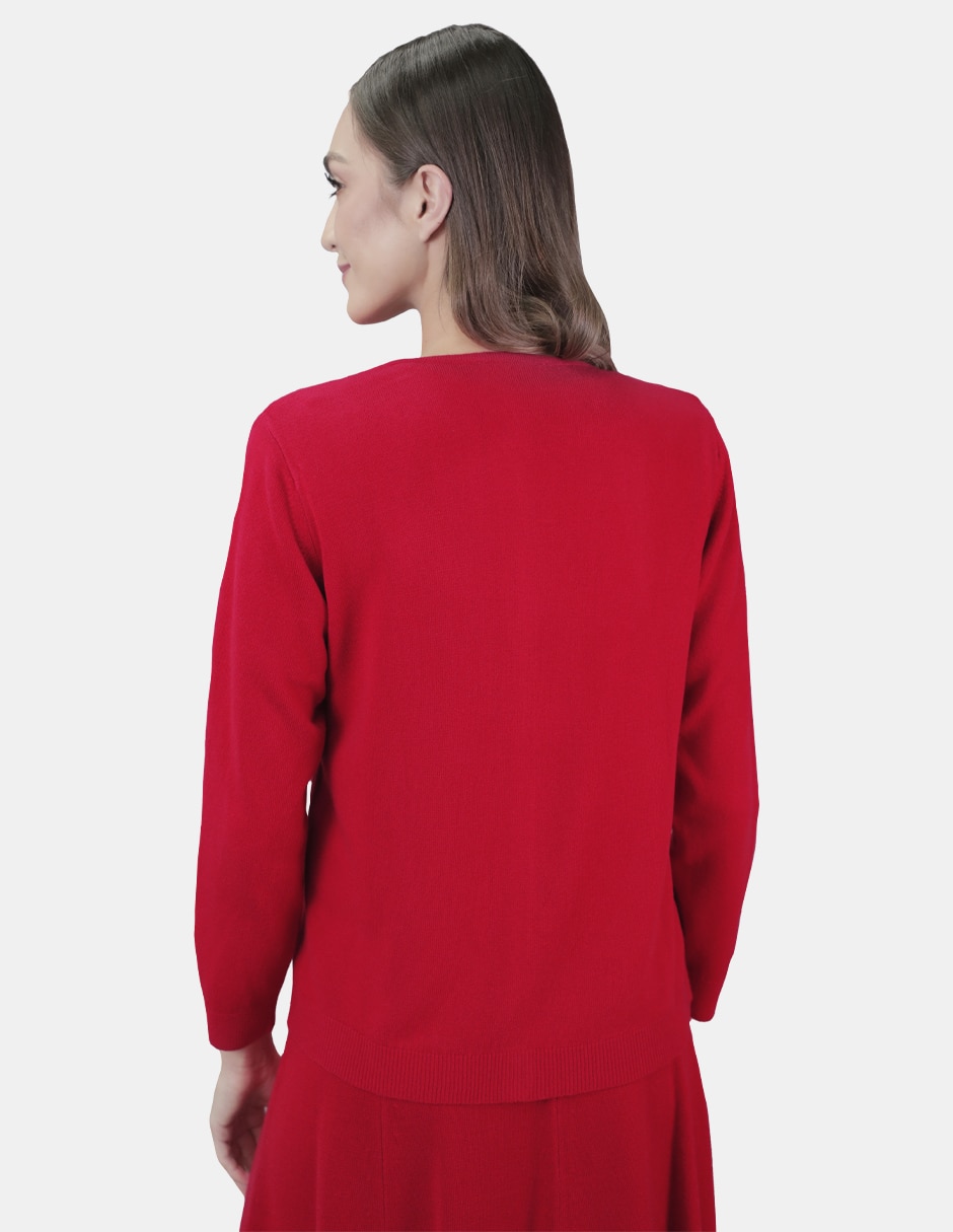 Suéter cuello redondo para mujer 2