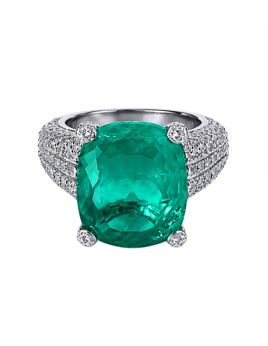 Anillo P 925 de Plata Turmalina Pavé Anillo P 925 de Plata Turmalina Pavé