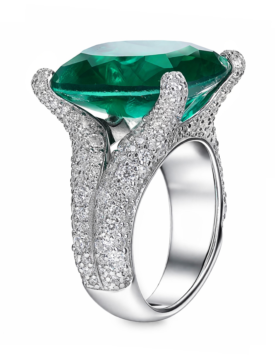 Anillo P 925 de Plata Turmalina Pavé 3