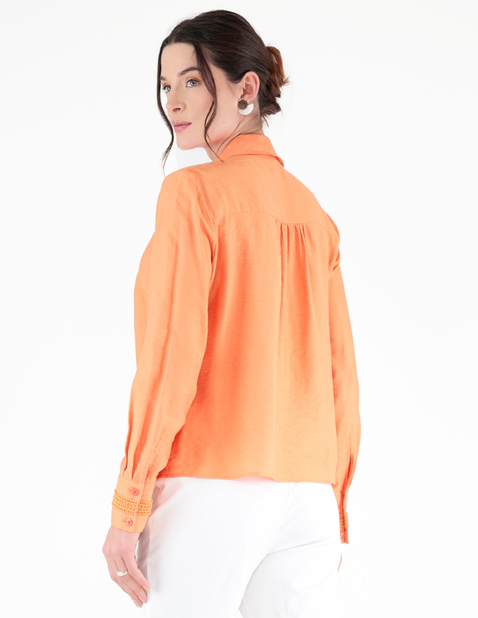 Blusa margaret manga larga para mujer