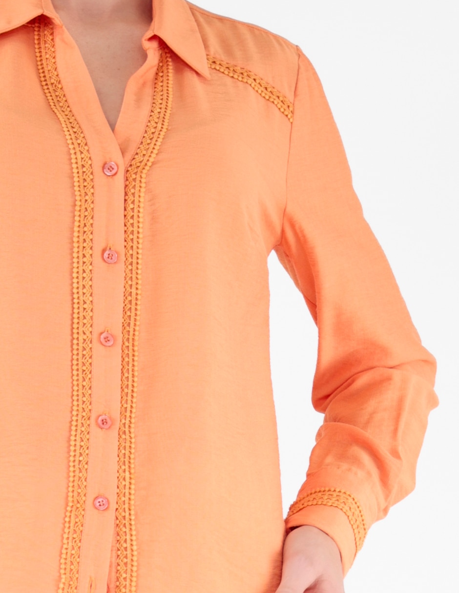 Blusa margaret manga larga para mujer